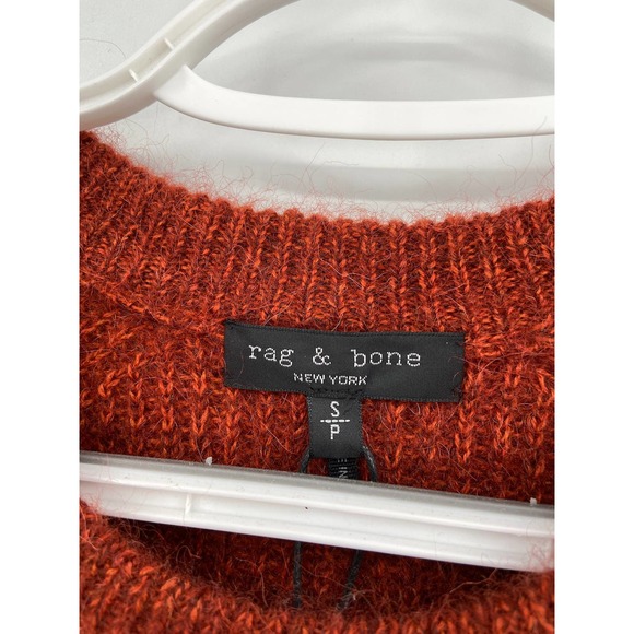 Rag & Bone Liana Rust Merino Wool Alpaca Knit Long Sleeve Midi Sweater Dress NWT - Picture 4 of 7